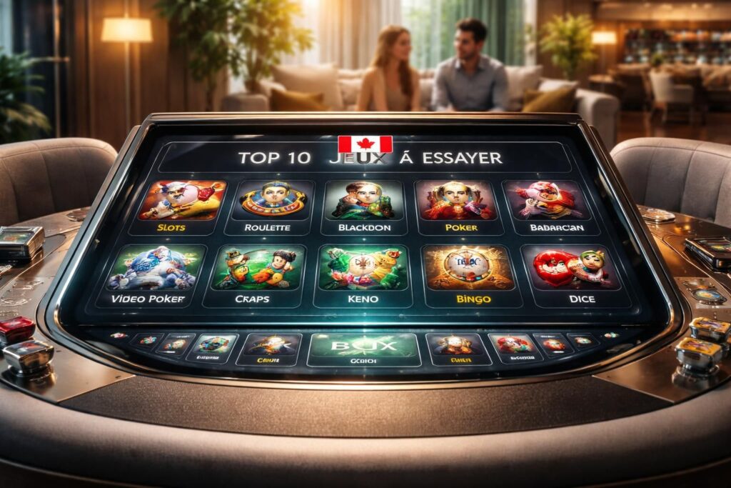 découvrez le top 10 des meilleurs jeux à essayer dans un casino en ligne au canada, avec des options passionnantes pour tous les amateurs de jeux d'argent.